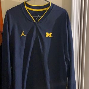 Michigan wolverines jumpman 3/4 zip pullover